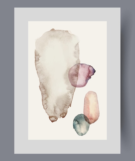 Cartel minimalista con elementos caóticos y figuras asimétricas para galería de pintura