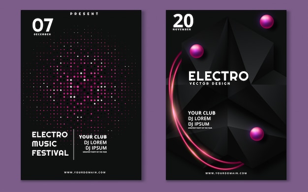 Cartel minimalista del festival de música electrónica