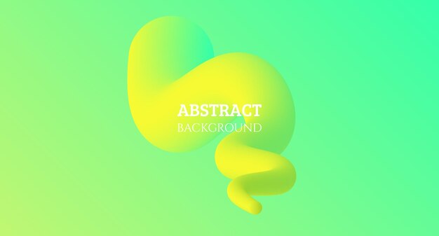 Cartel de moda de onda fluida abstracta colorida moderna con forma de flujo 3d degradado Diseño de fondo de innovación para la página de inicio de portada Vector