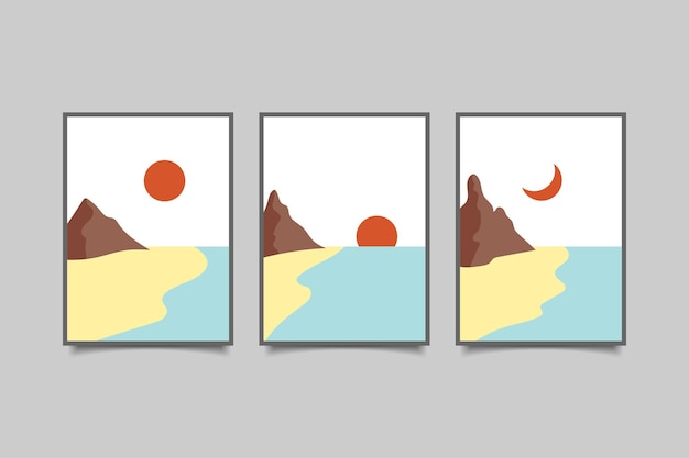 Cartel moderno arte de la pared impresión paisaje minimalista