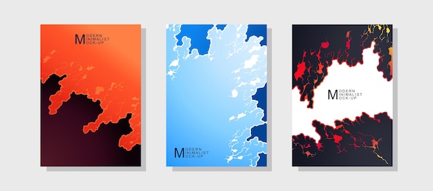 Cartel moderno con impresión abstracta patrón agotado plantilla vectorial