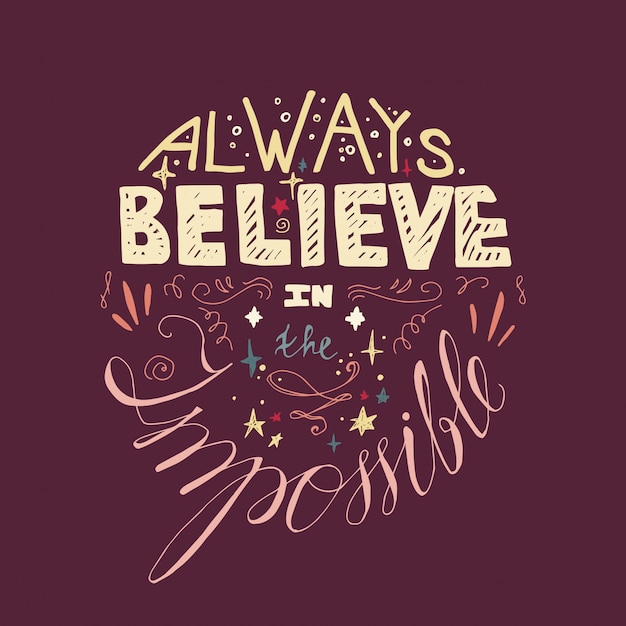 Cartel de motivación de letras