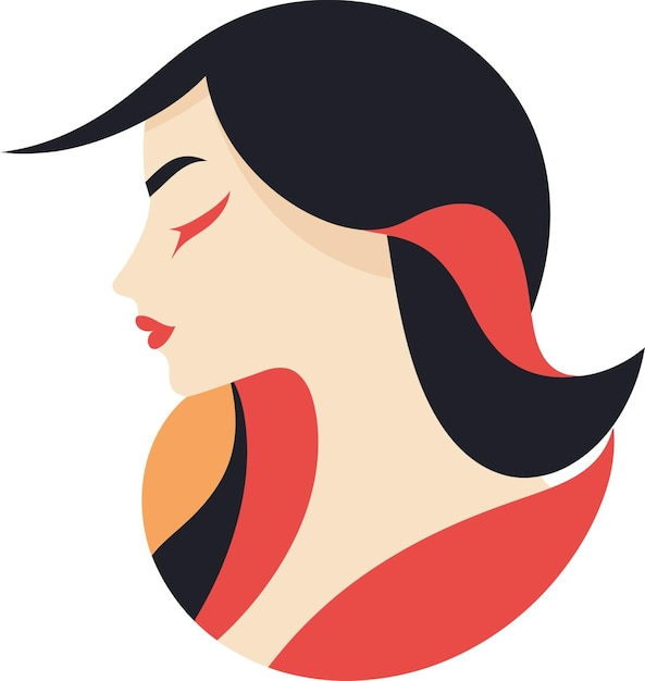 un cartel de una mujer con un punto rojo en su cara