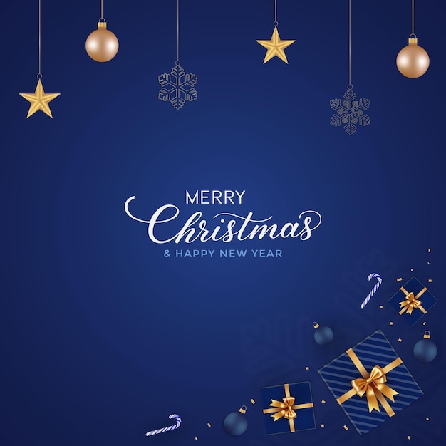 El cartel de Navidad Feliz Navidad Buena Navidad Ilustración de arte