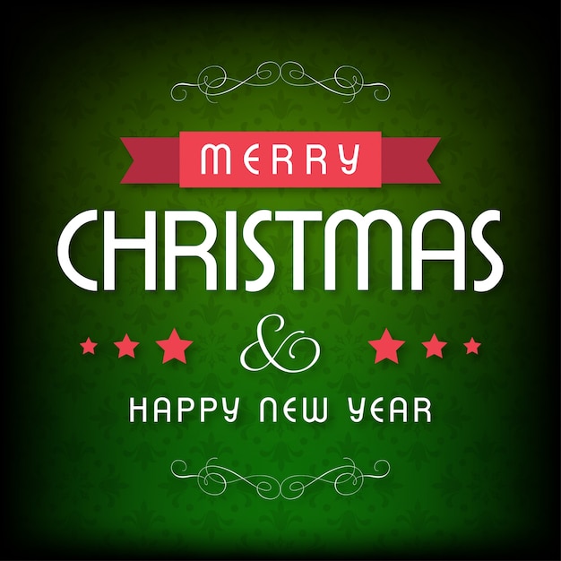 Cartel de Navidad con fondo verde con tipografía blanca simple.