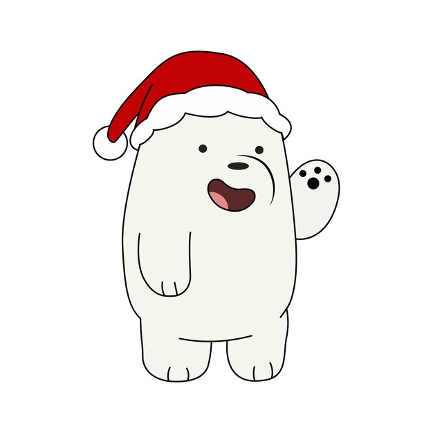 El cartel de Navidad del oso de hielo