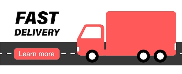 Cartel para el negocio de entrega y transporte Concepto de página de inicio en el servicio de entrega