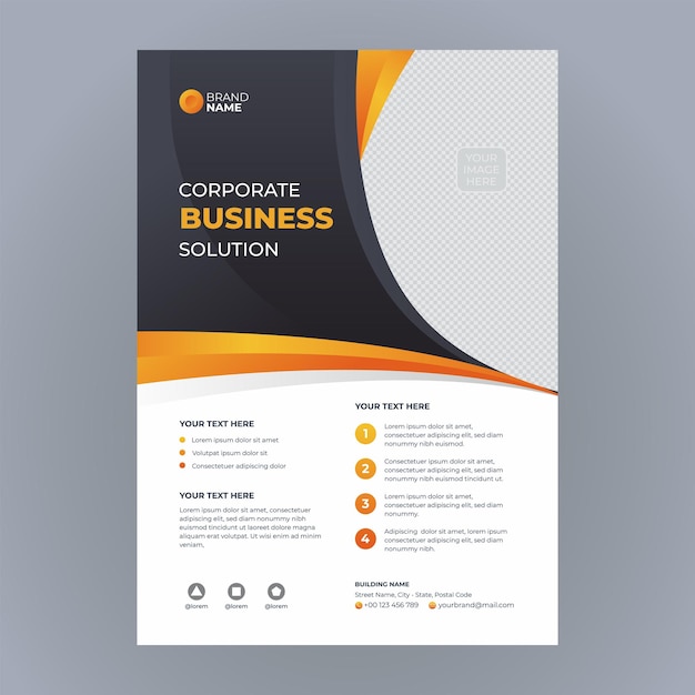 Cartel de negocios con gradiente