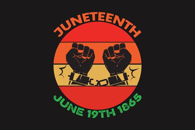 Un cartel negro y naranja que dice 19 de junio.