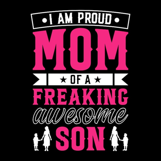 un cartel negro y rosa que dice que estoy orgulloso de una madre