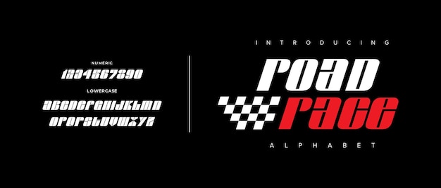 un cartel negro para un videojuego llamado el título de la carrera