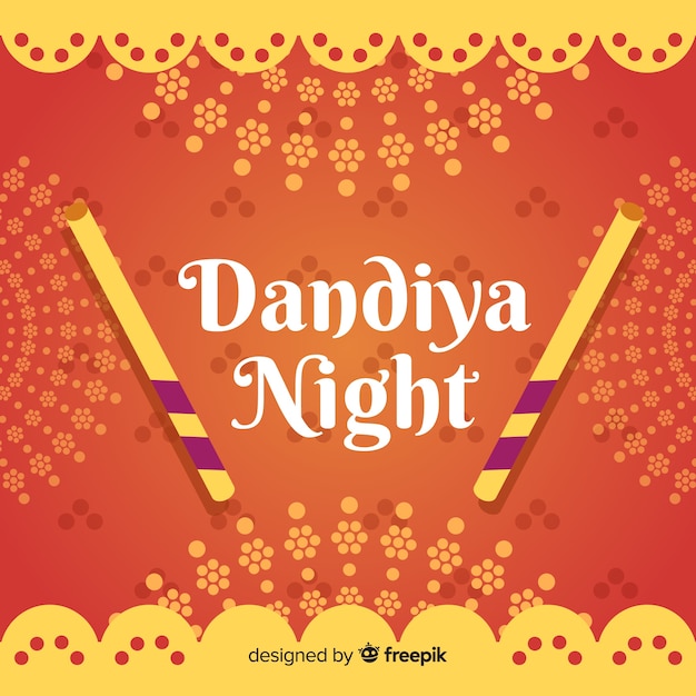 Cartel de noche de dandiya