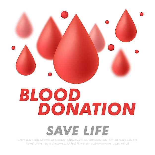 Cartel o folleto de donación de sangre para salvar vidas y asistencia hospitalaria. Ilustración vectorial. Banner del Día Mundial del Donante. Ilustración vectorial