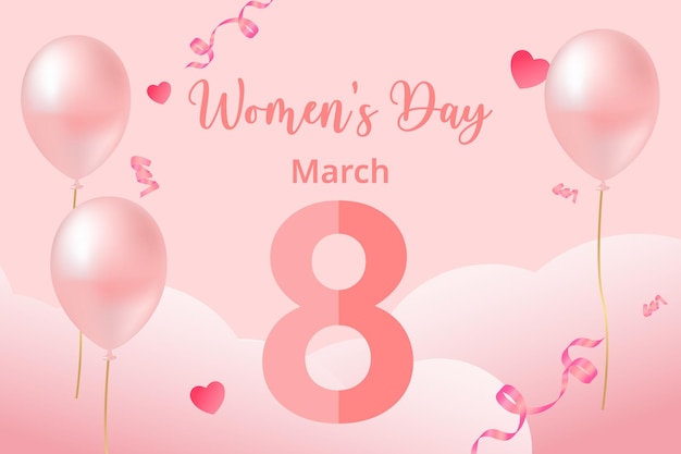 Cartel o pancarta del Día de la Mujer del 8 de marzo