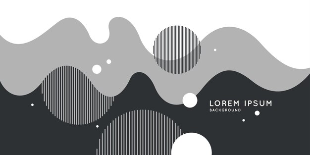 Cartel con ondas dinámicas Ilustración vectorial moderna