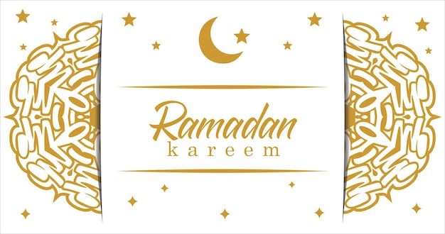 Vector un cartel con las palabras ramadan kareem