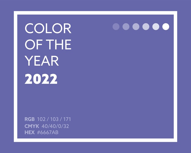 Cartel de la paleta de colores del año.