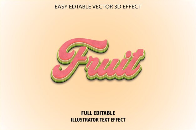 un cartel para una pantalla de frutas que dice frutas 3D
