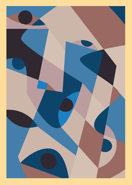cartel de pared abstracto