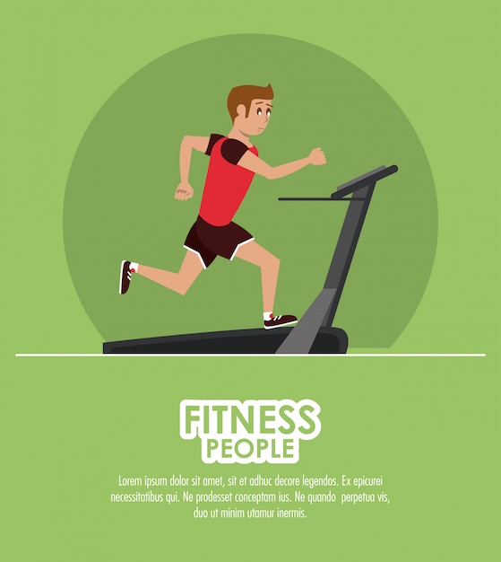 Cartel de personas de fitness