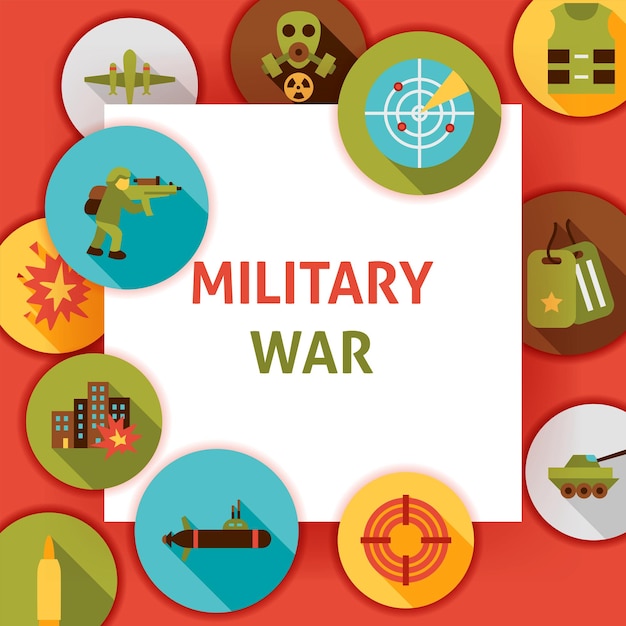 cartel de plantilla de guerra militar