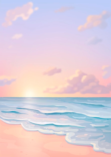 Cartel de playa de verano de vector