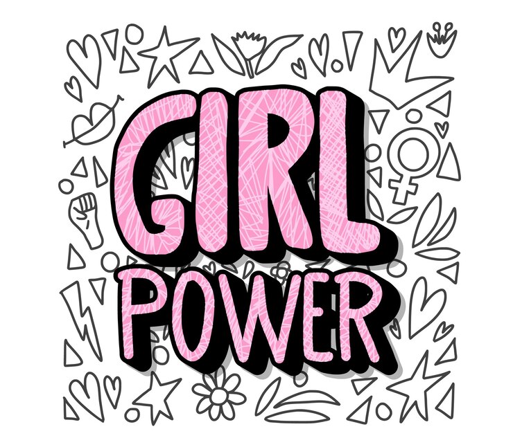 Cartel de poder femenino Ilustración del concepto vectorial