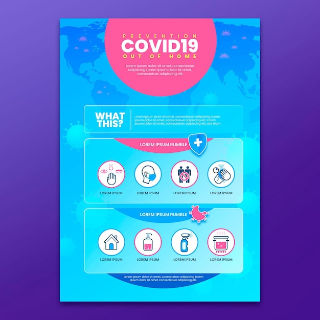 Vector cartel de prevención de coronavirus