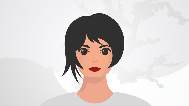 Vector cartel con un primer plano de niña amistad femenina unión feminista o hermandad estilo de dibujos animados