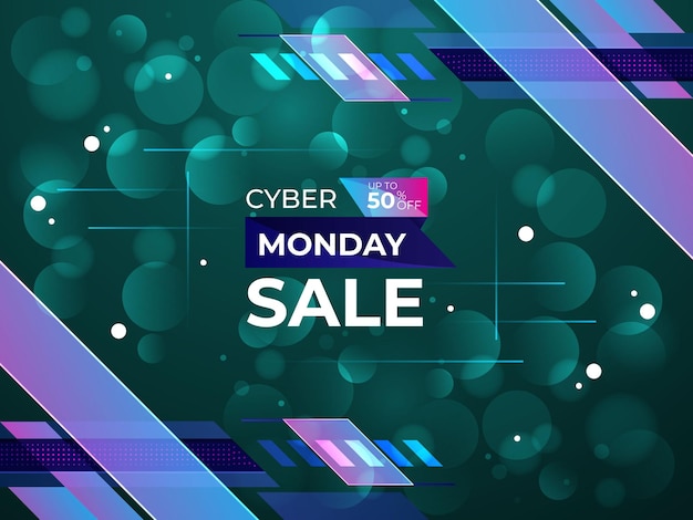 Cartel de promoción de venta de cyber monday diseño de banner diseño de publicaciones en redes sociales diseño de anuncios cibernéticos