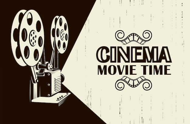 cartel de proyector de cine