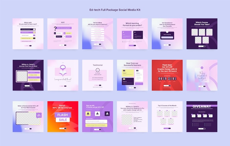 Vector un cartel de un proyector con varios tipos diferentes de papel