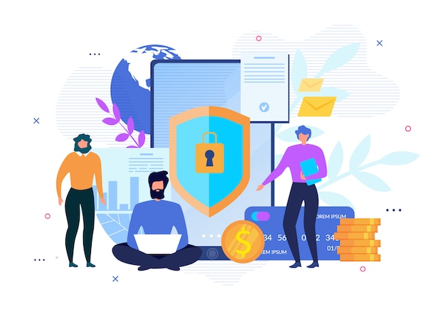 Cartel de publicidad de seguridad de Internet de datos personales