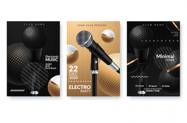 Cartel publicitario del festival de música electrónica.