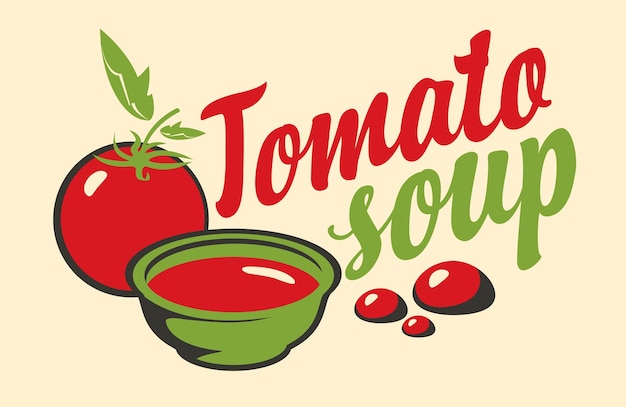 cartel publicitario de sopa de tomate