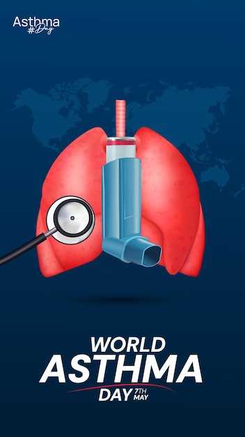 Vector un cartel para los pulmones del mundo