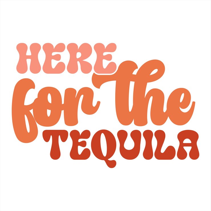 Vector un cartel que dice aquí por el tequila.