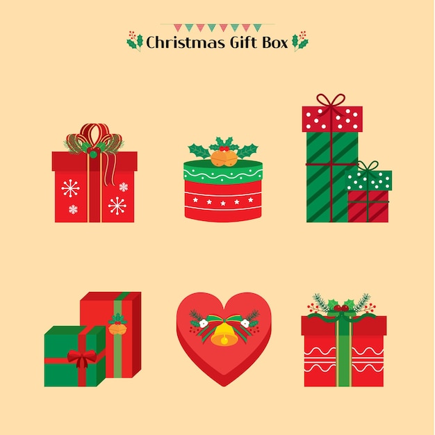 Un cartel que dice "caja de regalo de navidad"