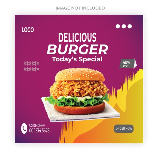 un cartel que dice deliciosa hamburguesa especial