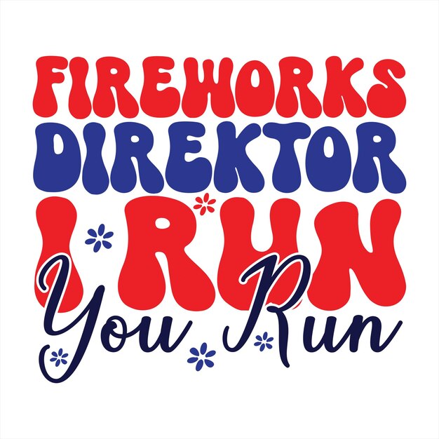 Un cartel que dice director de fuegos artificiales corre.