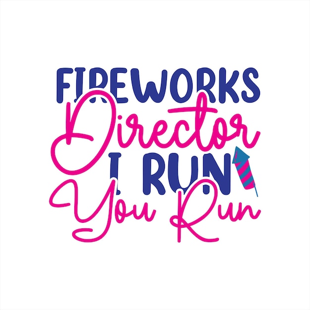 Un cartel que dice director de fuegos artificiales, corro en él.
