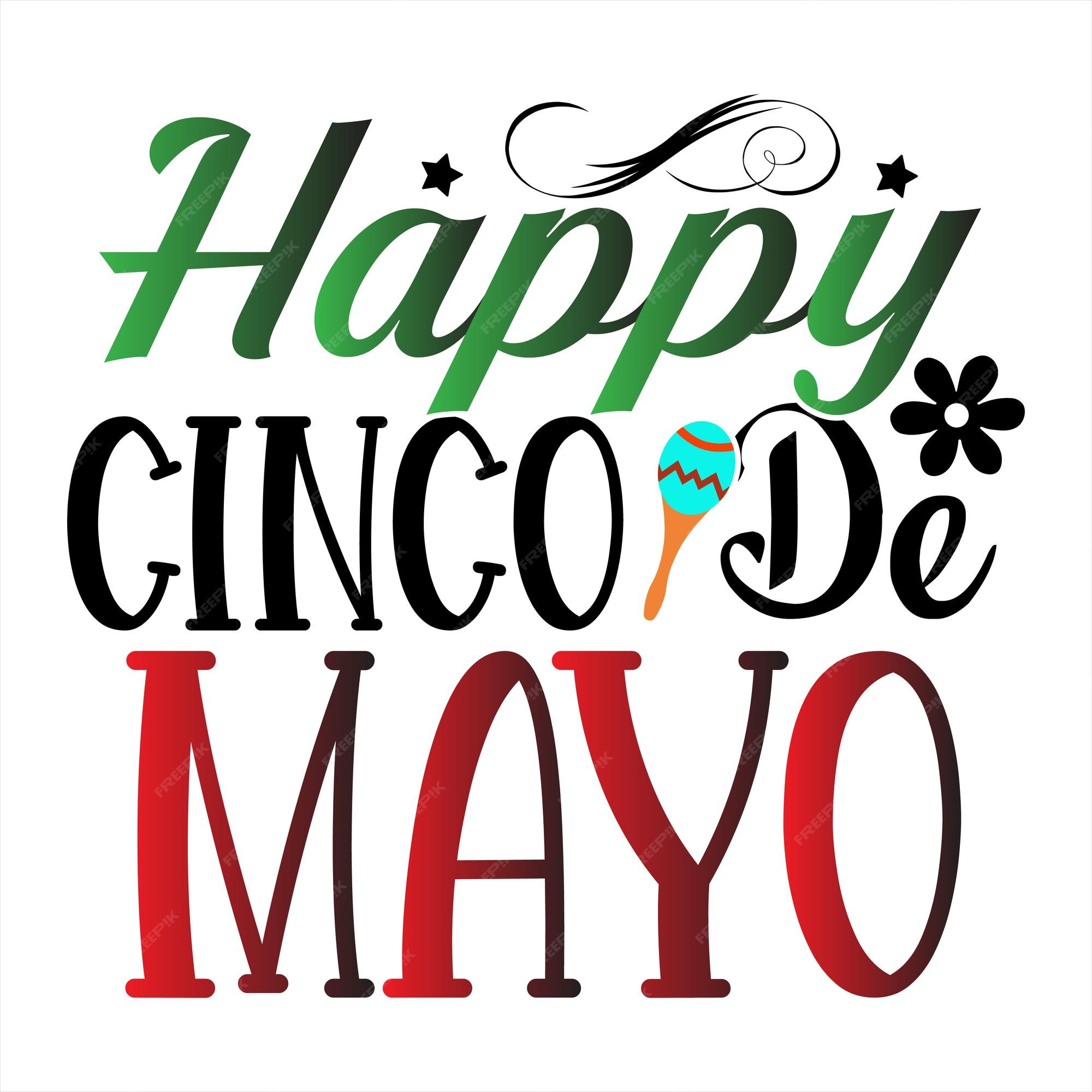 Un cartel que dice feliz cinco de mayo. Vector Premium