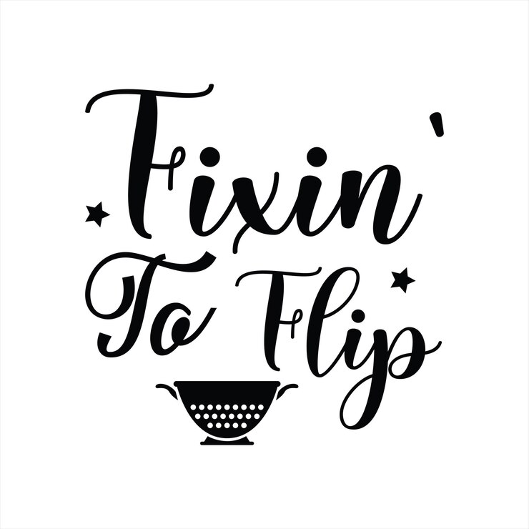 Vector un cartel que dice 'fixin'to flip'on it