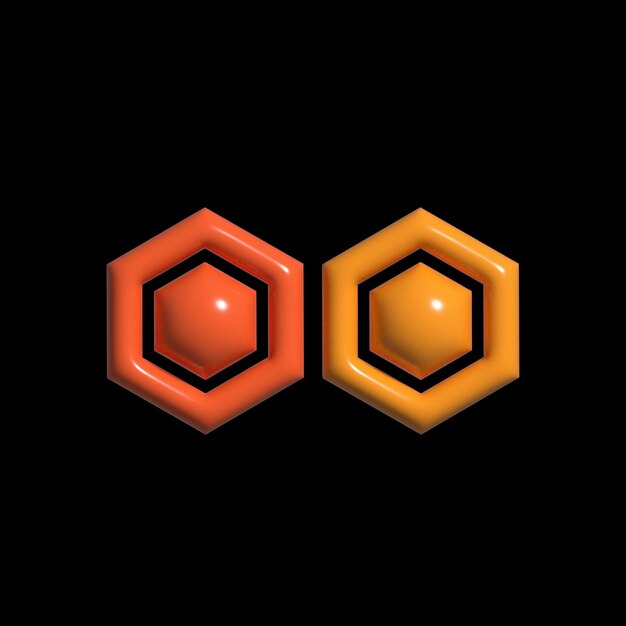 Un cartel que dice hexágonos en él