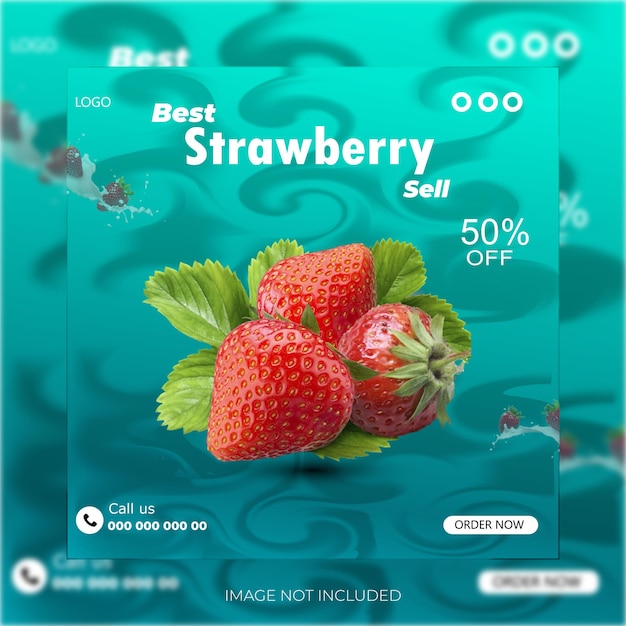 un cartel que dice mejor venta de fresas
