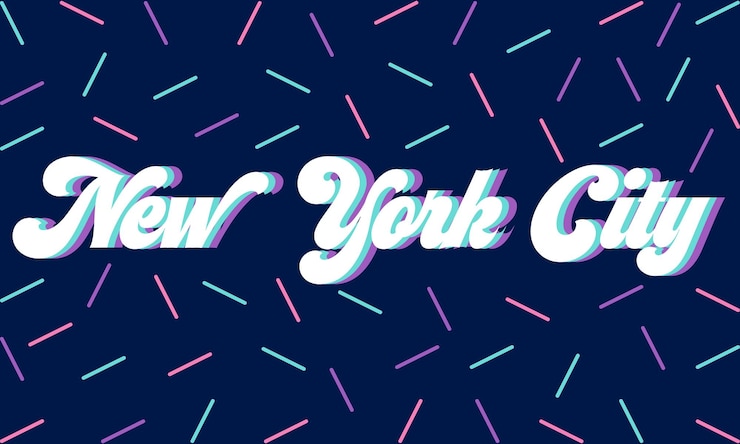 Vector un cartel que dice nueva york en él