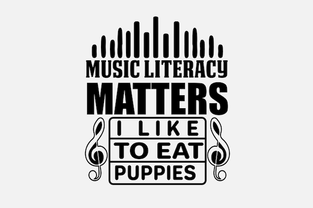 Un cartel que dice que la alfabetización musical importa.