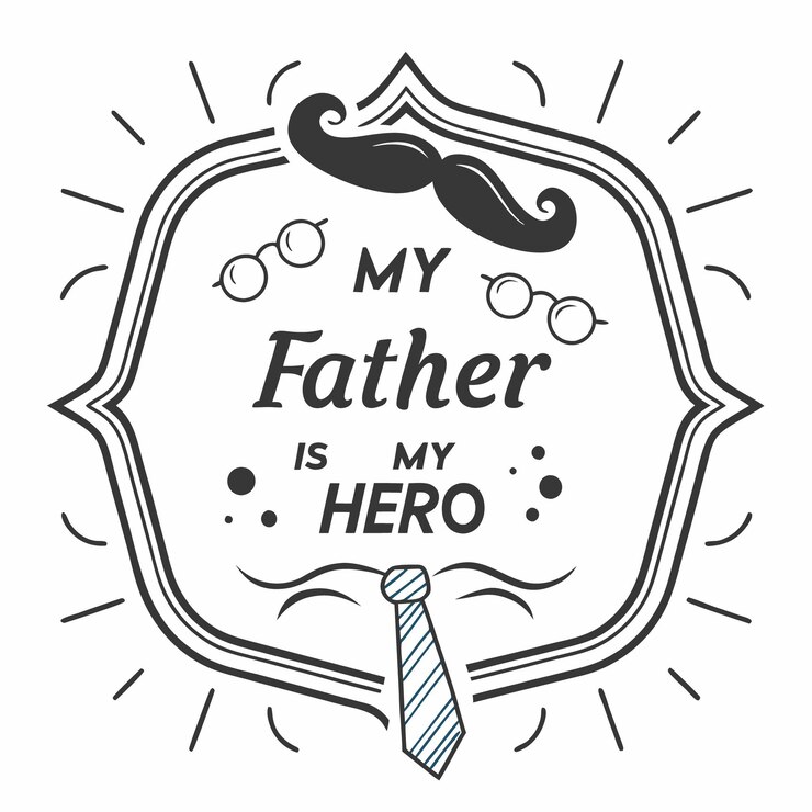 un cartel que dice que mi padre es mi héroe es mi heroe