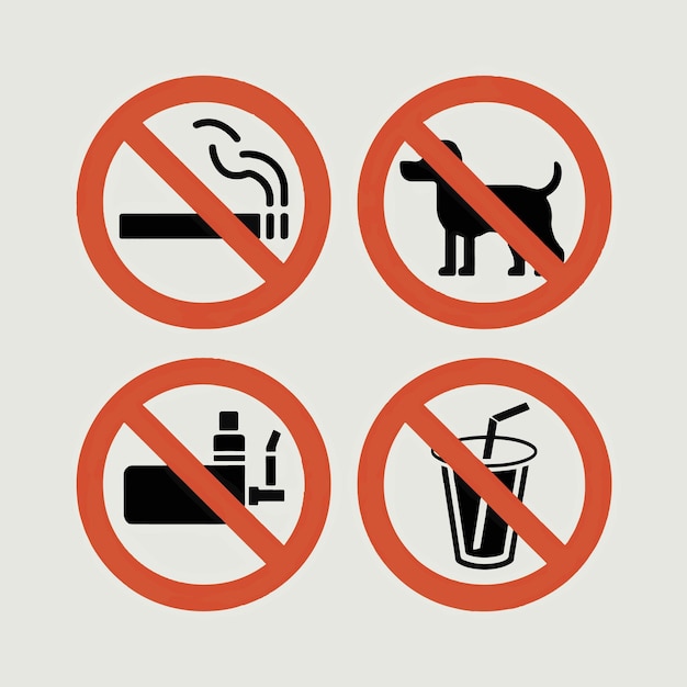 un cartel que dice que no se fuma y tiene un perro en él