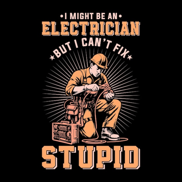 un cartel que dice que no soy electricista
